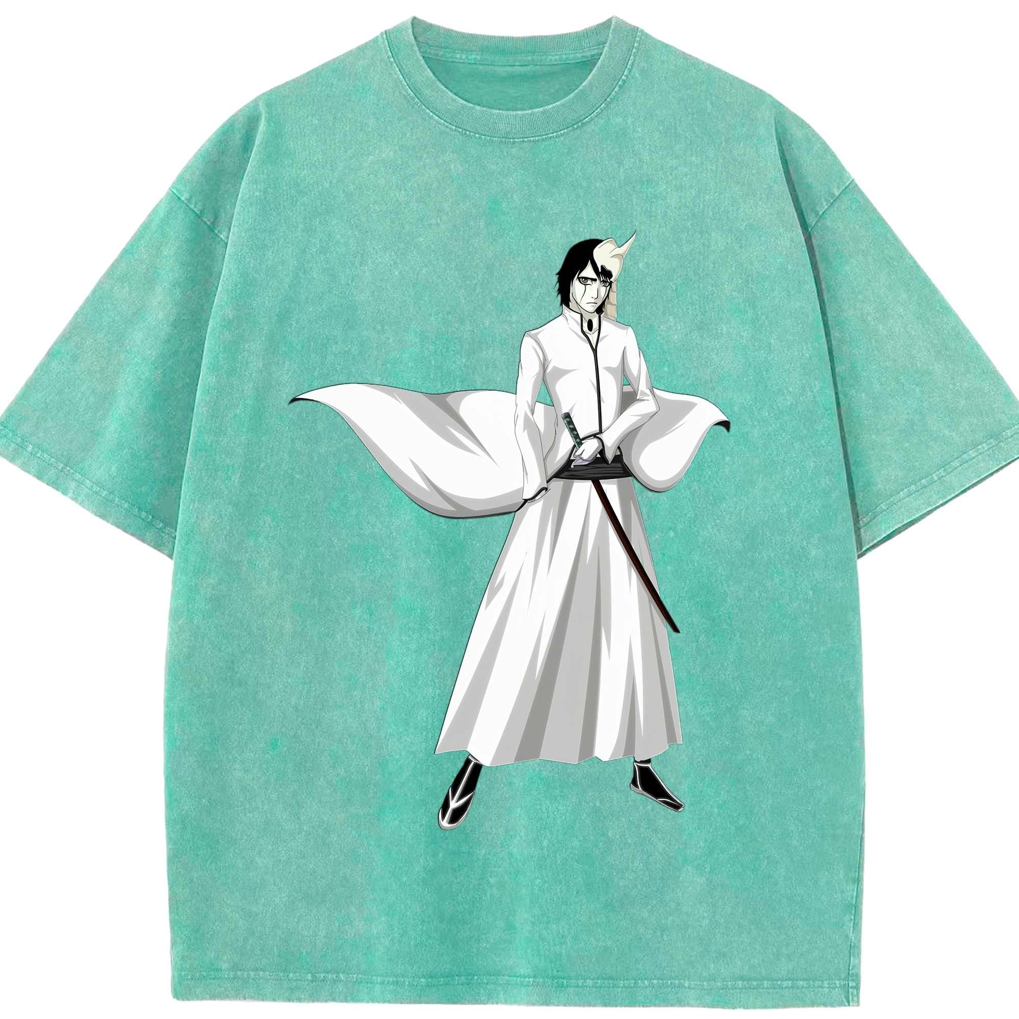 （画像用） ブリーチ ウルキオラ·シファー BLEACH Ulquiorra cifer 綿100% ヴィンテージ風 半袖Tシャツ（フロントプリント）